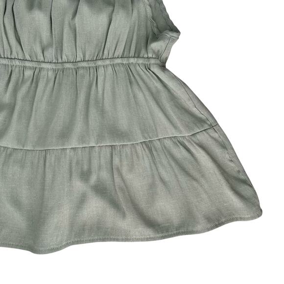 Spaghetti Strap Babydoll Cami Top Womens L Sage Green Spring Peplum Fairycore - Picture 11 of 16